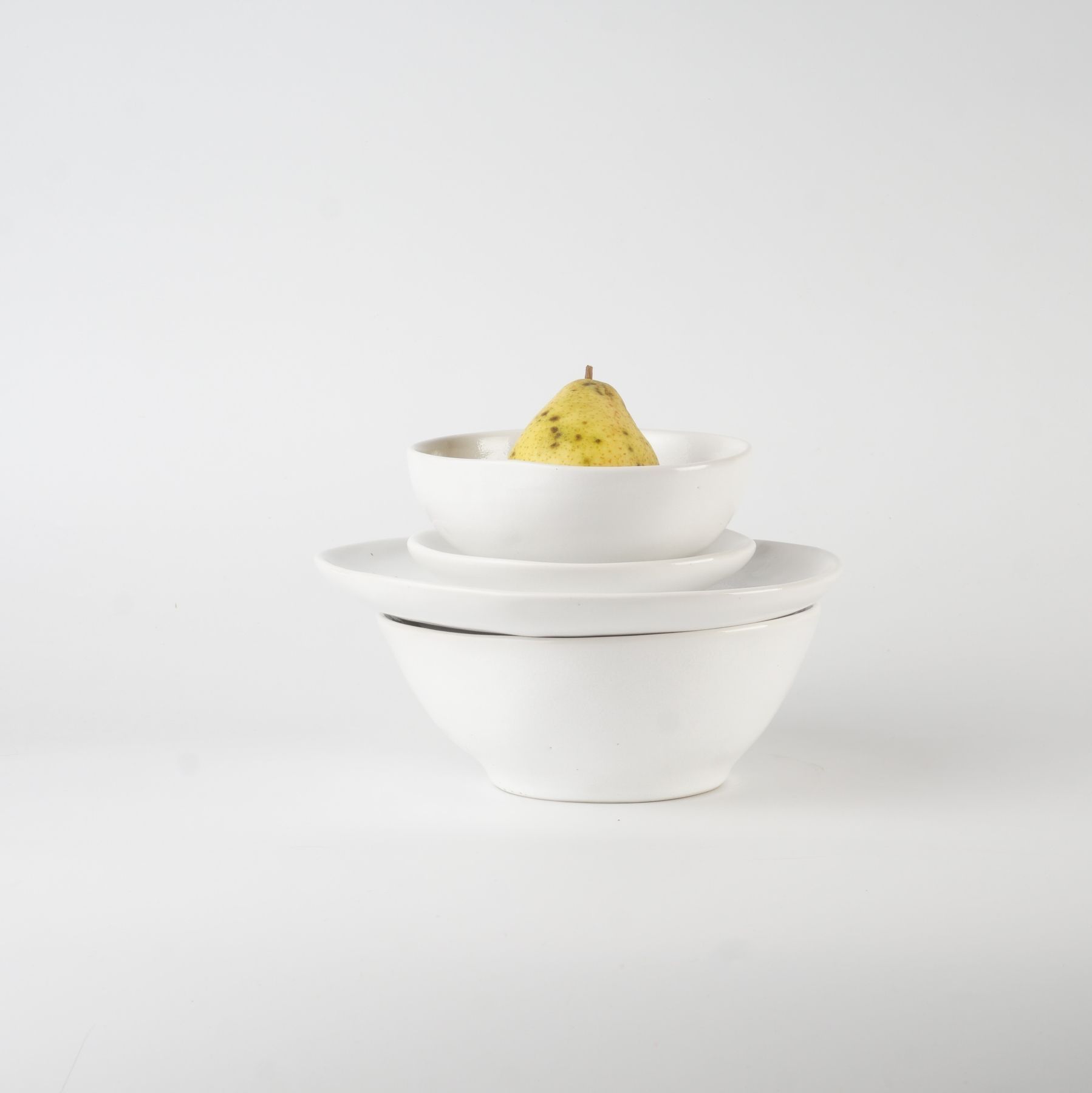 мисочка ручної роботи з півпорцеляни PRS-BOWL-WH-S фото