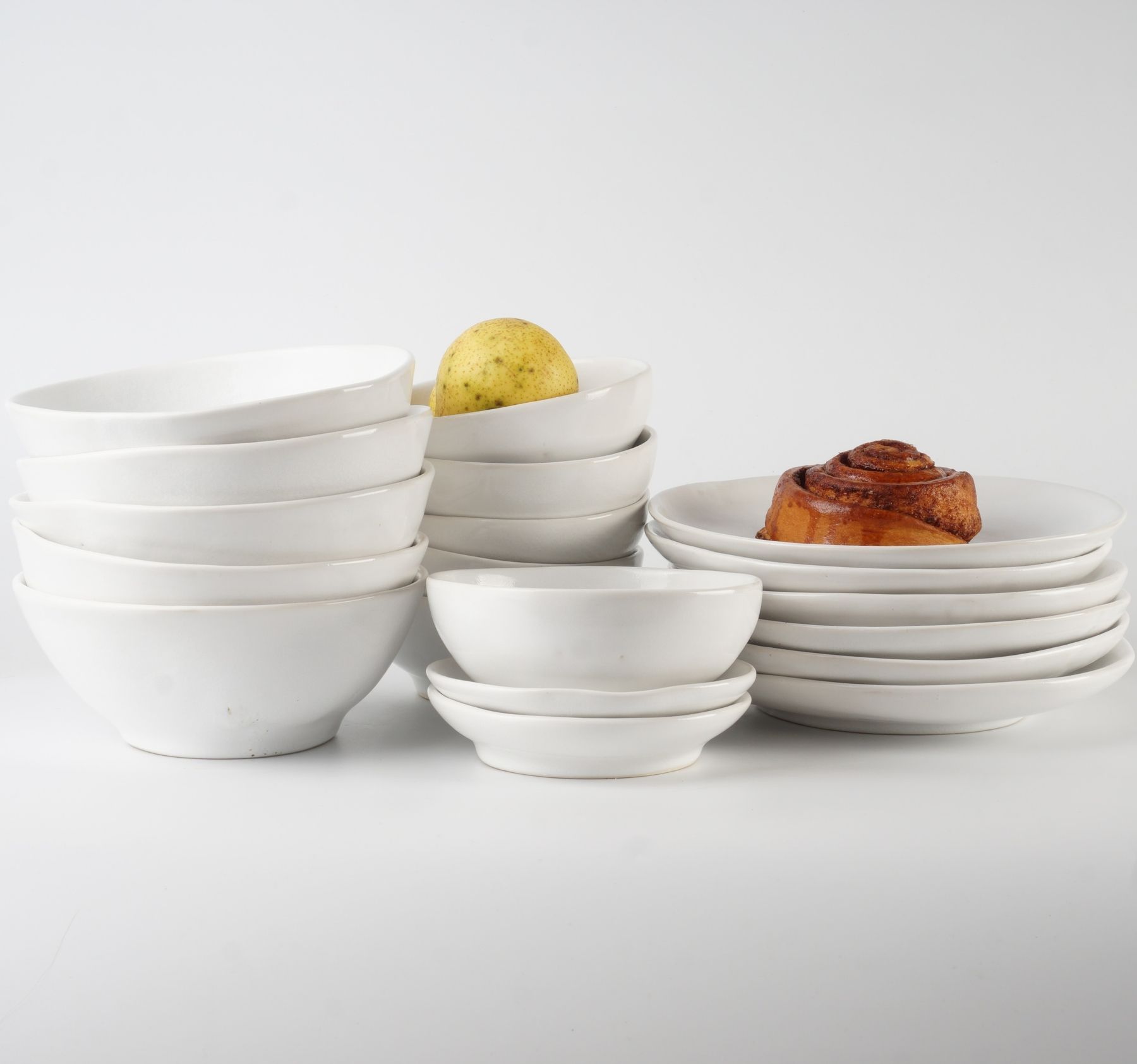 мисочка ручної роботи з півпорцеляни PRS-BOWL-WH-S фото